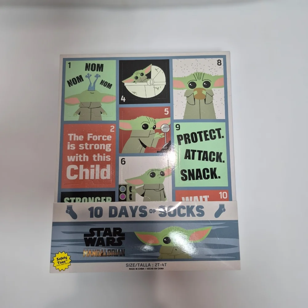 Star‎ Wars Socks Toddler Boys Girls 2T 3T 4T Baby Yoda 10 Days Christmas Gift